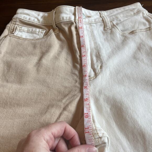 Hollister Ultra High-Rise Mom Jean Two Tone Tan Cream Women's W27L27 5R Festcore - Picture 7 of 10